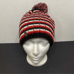 Spyder Striped Red and Black Adult Beanie